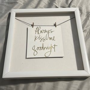 Always kiss me goodnight wall frame